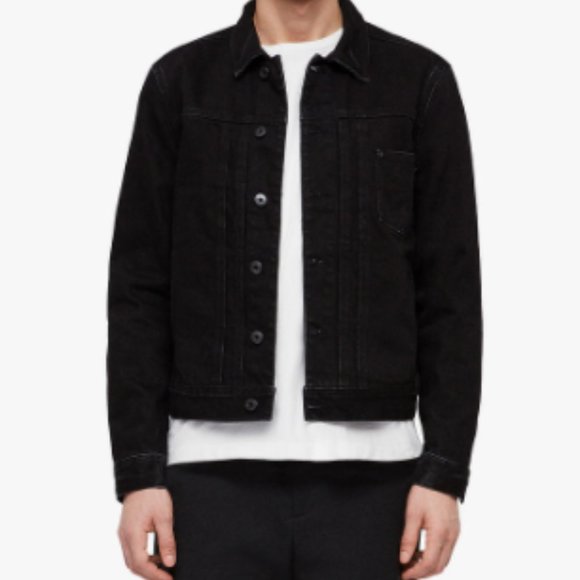 All Saints Other - AllSaints Belamy Washed Denim Jacket, Jet Black